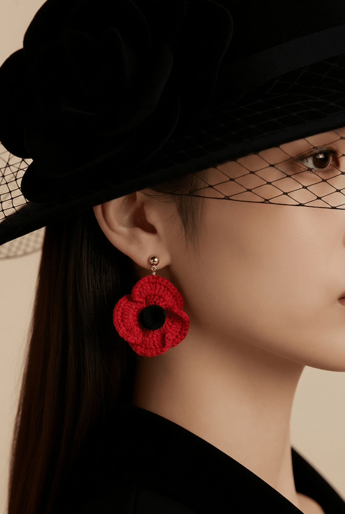 Boucles d’Oreilles Coquelicots – Fait Main