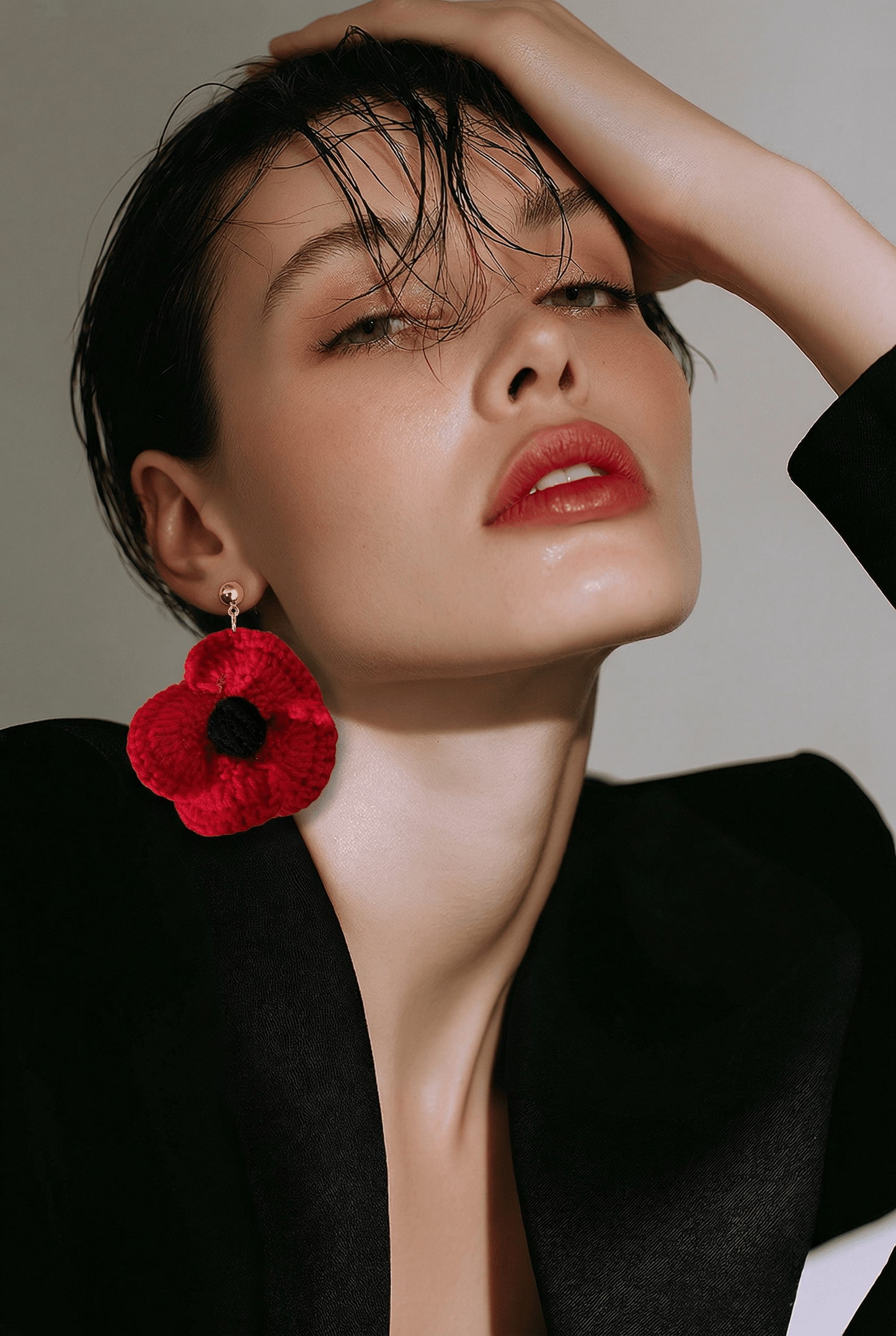 Boucles d’Oreilles Coquelicots – Fait Main