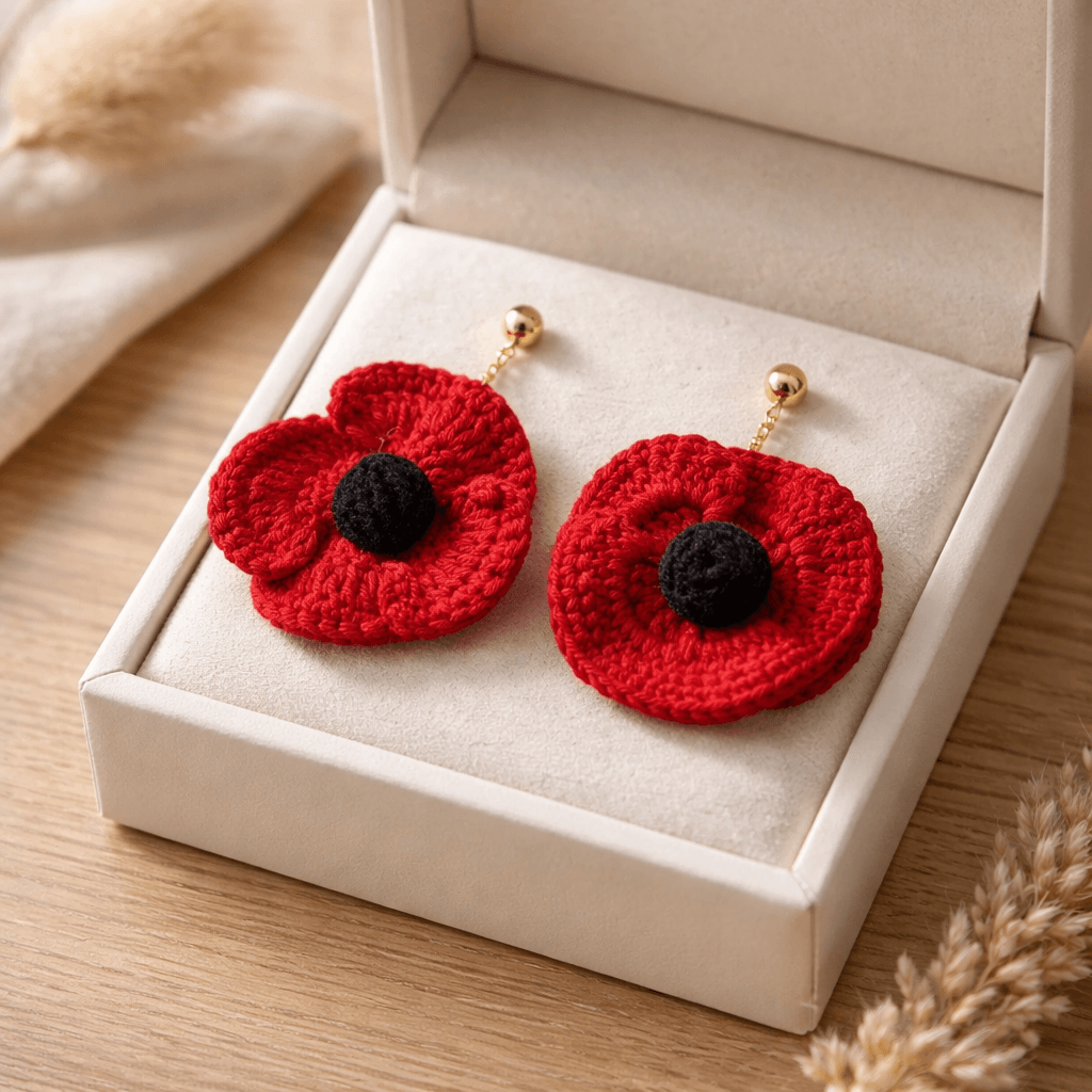 Boucles d’Oreilles Coquelicots – Fait Main