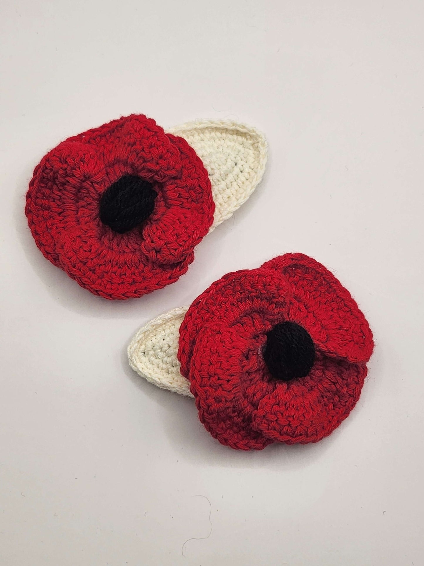 Barrette Coquelicots au Crochet - Fait main