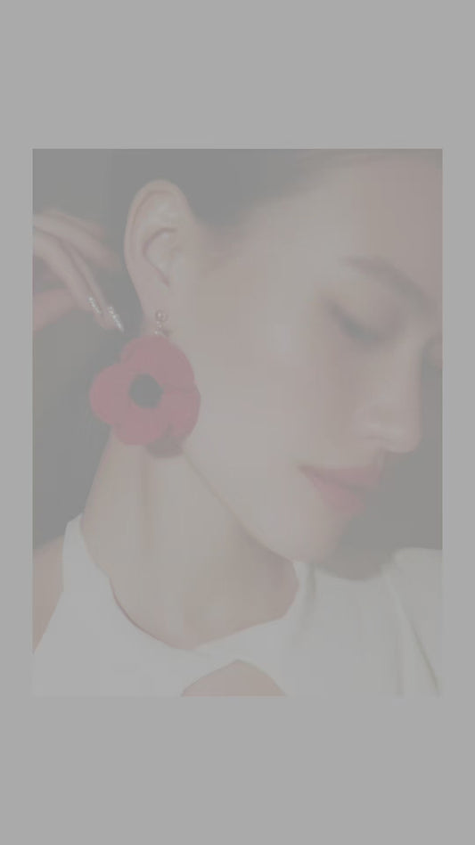 Boucles d’Oreilles Coquelicots – Fait Main